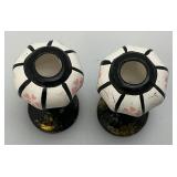 Collectible Miniature Dynasty Hina Dolls Set Tabletop Ceramic Decoration Japanese Display Set 4" x 5"