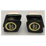 Collectible Miniature Dynasty Hina Dolls Set Tabletop Ceramic Decoration Japanese Display Set 4" x 5"