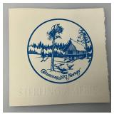 Vintage Limited Edition 1/2500 Collectible 1972 Christmas Norway Sterling Silver On Crystal Plate In original Box
