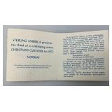 Vintage Limited Edition 1/2500 Collectible 1972 Christmas Norway Sterling Silver On Crystal Plate In original Box