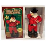Holly Jolly Rock Santa Battery Operated  Dancing Santa In Original Box