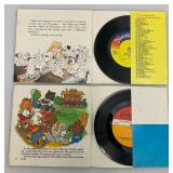Group Of Vintage Albums Including Disney And More In Vintage Carrying Case