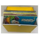Group Of Vintage Albums Including Disney And More In Vintage Carrying Case