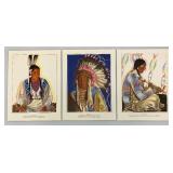 EST. $250.00-$500.00 1958 GREAT NORTHERN RAILWAY Blackfoot Indians Of Glacier National park Print Set