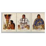 EST. $250.00-$500.00 1958 GREAT NORTHERN RAILWAY Blackfoot Indians Of Glacier National park Print Set