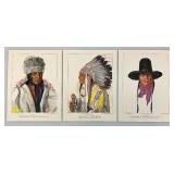 EST. $250.00-$500.00 1958 GREAT NORTHERN RAILWAY Blackfoot Indians Of Glacier National park Print Set