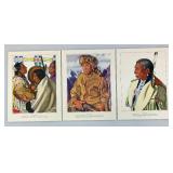 EST. $250.00-$500.00 1958 GREAT NORTHERN RAILWAY Blackfoot Indians Of Glacier National park Print Set