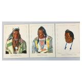 EST. $250.00-$500.00 1958 GREAT NORTHERN RAILWAY Blackfoot Indians Of Glacier National park Print Set