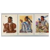 EST. $250.00-$500.00 1958 GREAT NORTHERN RAILWAY Blackfoot Indians Of Glacier National park Print Set