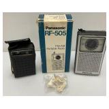 Vintage Mid-Century Transister Radios including Motorola & Panasonic RF-505 In Original Box