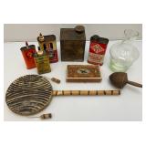 Misc. Vintage oil Cans, African Drum And More