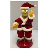 Collectible Homer Simpson 14" Battery Operated Animated Singing Santa Homer (Works)