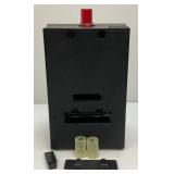 Miniature Criss 7 Cross Slot Machine Battery Operated 6" x 7 1/2" x 12 1/2" (Untested) And Casino Wheel With Original Box