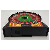 Miniature Criss 7 Cross Slot Machine Battery Operated 6" x 7 1/2" x 12 1/2" (Untested) And Casino Wheel With Original Box