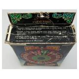 Miniature Criss 7 Cross Slot Machine Battery Operated 6" x 7 1/2" x 12 1/2" (Untested) And Casino Wheel With Original Box
