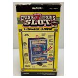 Miniature Criss 7 Cross Slot Machine Battery Operated 6" x 7 1/2" x 12 1/2" (Untested) In Original Box (Box Beat Up A Little)