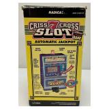 Miniature Criss 7 Cross Slot Machine Battery Operated 6" x 7 1/2" x 12 1/2" (Untested) In Original Box (Box Beat Up A Little)