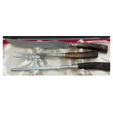 Vintage Armark 9 pc. Stainless Carving/Knife Set Marked Sheffield England In Original Box