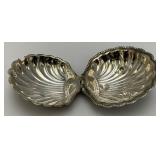Vintage Silver Plated Scallop Sea Shell Butter Dish 2" x 5" x 5"