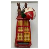 Vintage Cast Iron Coca-Cola Horse-Drawn Wagon 14"