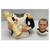 Vintage 7" Leonardo Collection (Napoleon) Tea pot In Original Box (Chip On Inside lid), Chicken Seed Bank & Beer Steins