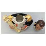 Vintage 7" Leonardo Collection (Napoleon) Tea pot In Original Box (Chip On Inside lid), Chicken Seed Bank & Beer Steins