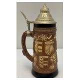 Vintage 7" Leonardo Collection (Napoleon) Tea pot In Original Box (Chip On Inside lid), Chicken Seed Bank & Beer Steins