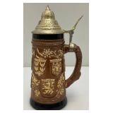 Vintage 7" Leonardo Collection (Napoleon) Tea pot In Original Box (Chip On Inside lid), Chicken Seed Bank & Beer Steins