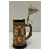 Vintage 7" Leonardo Collection (Napoleon) Tea pot In Original Box (Chip On Inside lid), Chicken Seed Bank & Beer Steins