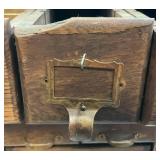 Vintage 9 Drawer Storage Cabinet With Three Glass Front Drawers, One Mirrored Front And Five Wood Front 18" x 18" x 50"