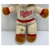 Collectible Vintage Minnesota Twins Teddy Bears Two With Tags 1= 8" & 2= 12"