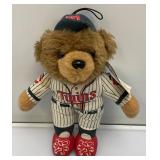 Collectible Vintage Minnesota Twins Teddy Bears Two With Tags 1= 8" & 2= 12"