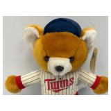 Collectible Vintage Minnesota Twins Teddy Bears Two With Tags 1= 8" & 2= 12"