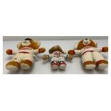 Collectible Vintage Minnesota Twins Teddy Bears Two With Tags 1= 8" & 2= 12"