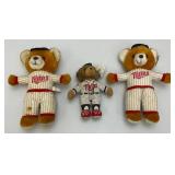 Collectible Vintage Minnesota Twins Teddy Bears Two With Tags 1= 8" & 2= 12"
