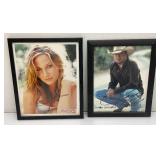 Jason Aldean & Jennifer Nettles Autographed Photos In Frames