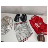 Build-A-Bear Workshop Ohio State University football uniform set