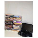 Memorex 10.2" portable DVD player with DVD Lot