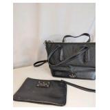 Kate Spade New York Lola Glitter Satchel & Black Clutch, Pre-owned