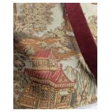 Vintage tapestry bag, an intricate oriental garden scene