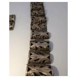 Vintage Taxco 925 Sterling Silver hinged bracelet shadowbox panels