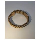 Antique Gold Filled over Sterling Silver Sweetheart Expansion Bracelets (2), Repair/Parts