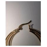 Gold Plated Multi Hoop Earrings