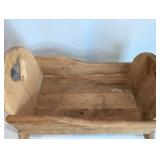 Antique wood doll rocking cradle