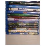Blue-Ray collection of various animated and family films, Disney and Pixar