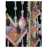 Traditional Hmong "Paj Ntaub" sash, 1937 coins
