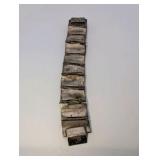 Vintage Taxco 925 Sterling Silver hinged bracelet shadowbox panels