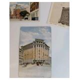 Vintage postcards and a souvenir watch highlighting The Saint Paul Hotel in Saint Paul, Minnesota