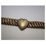 Antique Gold Filled over Sterling Silver Sweetheart Expansion Bracelets (2), Repair/Parts