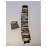 Vintage Taxco 925 Sterling Silver hinged bracelet shadowbox panels